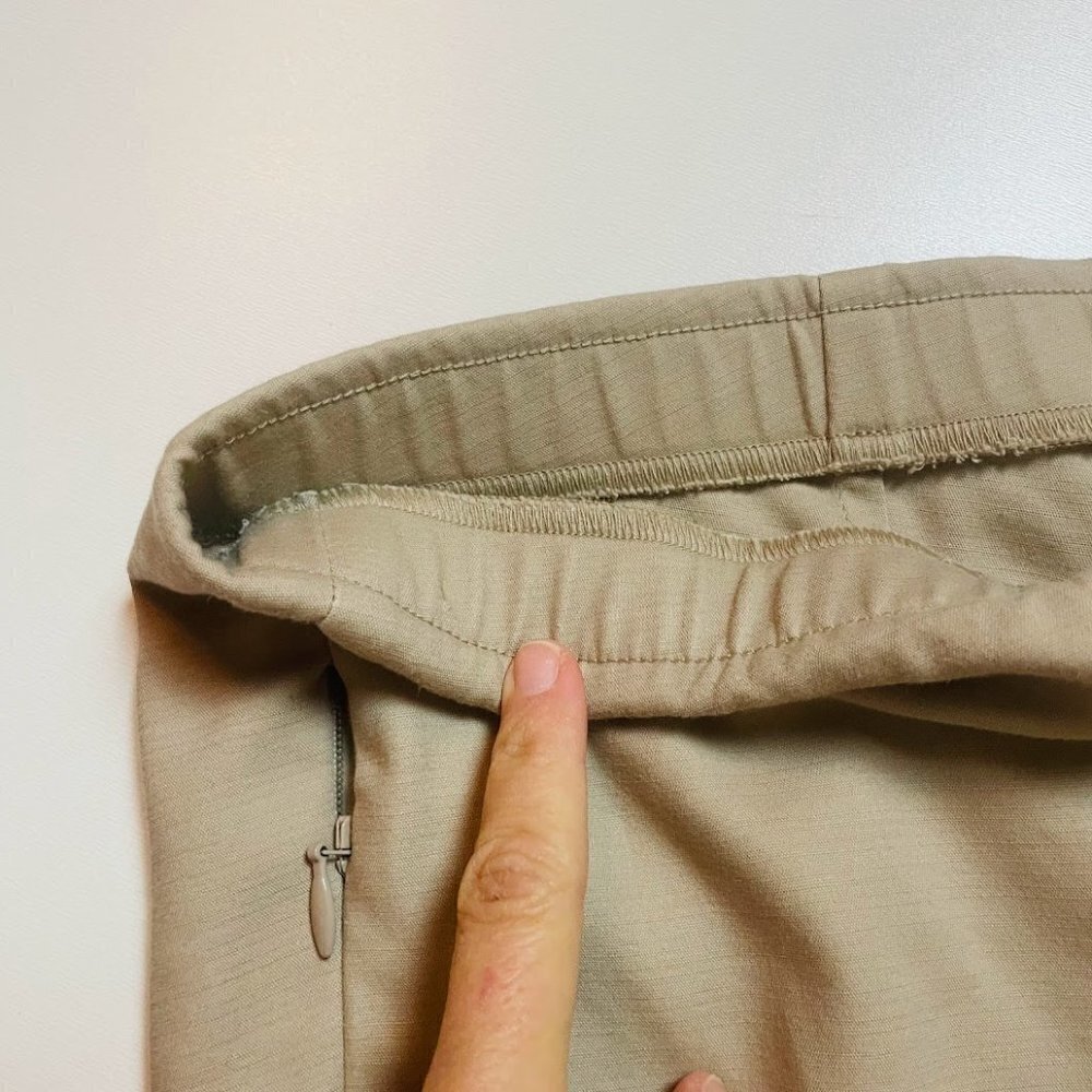 NWT J. Jill Pant Trouser Cotton Stretch Neutral Sesame Tan Stretch Pull On Zippe - Picture 5 of 12